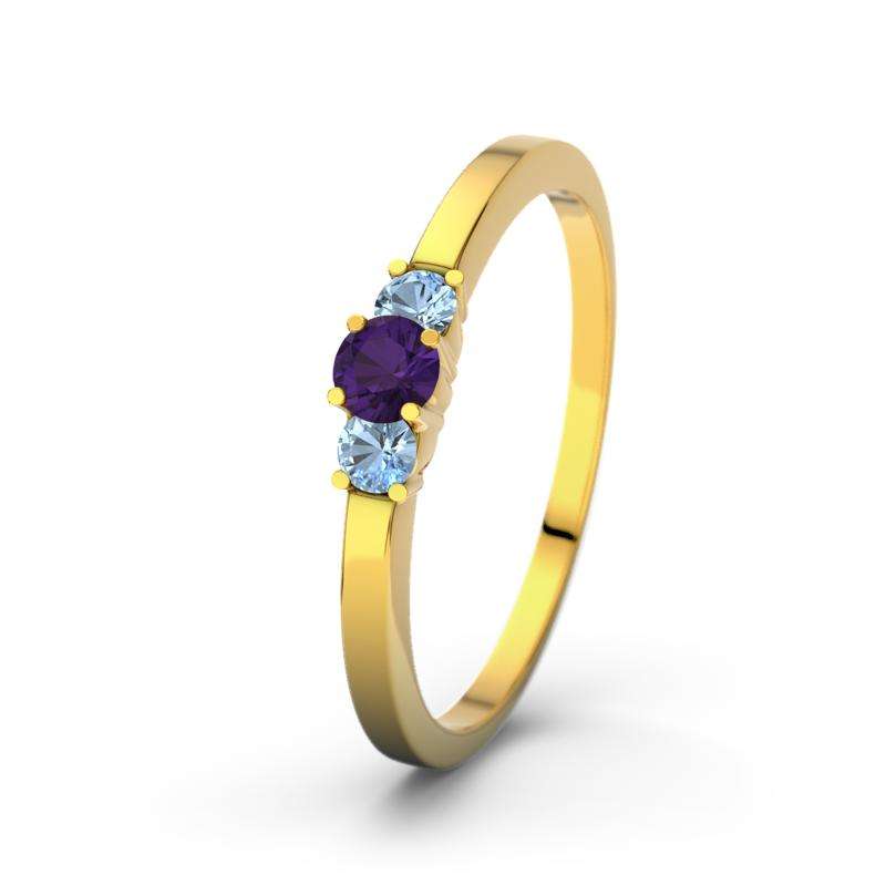 Bild von   amethyst gelbgoldring shannonjpg | Individuelle 🎁 persönliche 🎁 personalisierte Geschenke bedruckt ▪ bestickt ▪ graviert