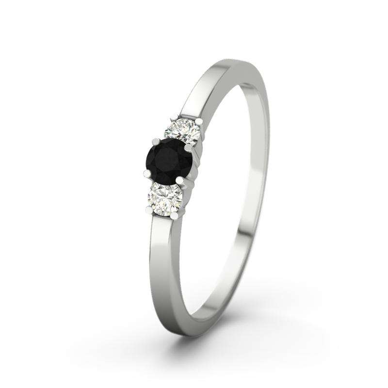 Bild von   diamant schwarz weissgoldringjpg | Individuelle 🎁 persönliche 🎁 personalisierte Geschenke bedruckt ▪ bestickt ▪ graviert