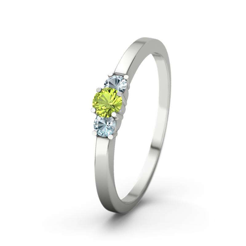 Bild von peridot weissgoldring shannonjpg | Individuelle 🎁 persönliche 🎁 personalisierte Geschenke bedruckt ▪ bestickt ▪ graviert