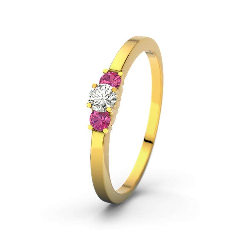 Bild von pinker turmalin gelbgoldring sjpg | Individuelle 🎁 persönliche 🎁 personalisierte Geschenke bedruckt ▪ bestickt ▪ graviert