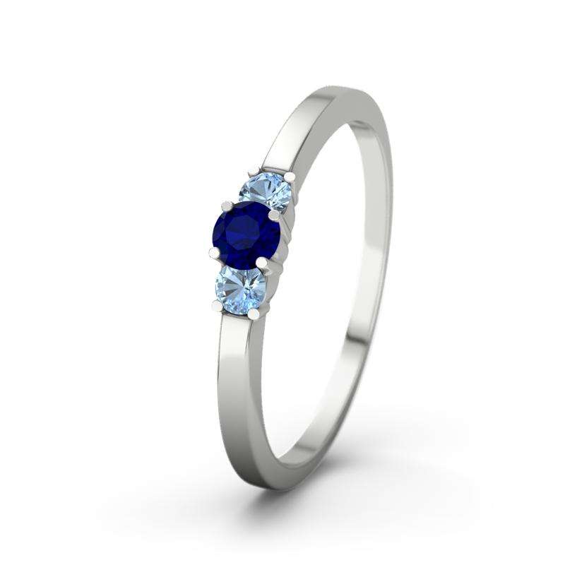 Bild von   blauer saphir weissgoldring shjpg | Individuelle 🎁 persönliche 🎁 personalisierte Geschenke bedruckt ▪ bestickt ▪ graviert