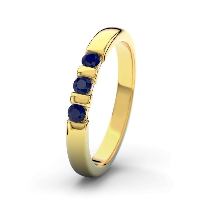 Bild von blauer saphir gelbgoldring meljpg | Individuelle 🎁 persönliche 🎁 personalisierte Geschenke bedruckt ▪ bestickt ▪ graviert