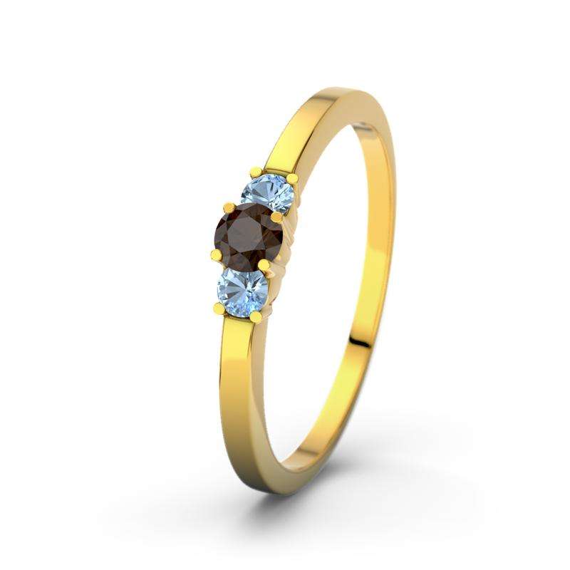 Bild von blauer topas gelbgoldring shanjpg | Individuelle 🎁 persönliche 🎁 personalisierte Geschenke bedruckt ▪ bestickt ▪ graviert