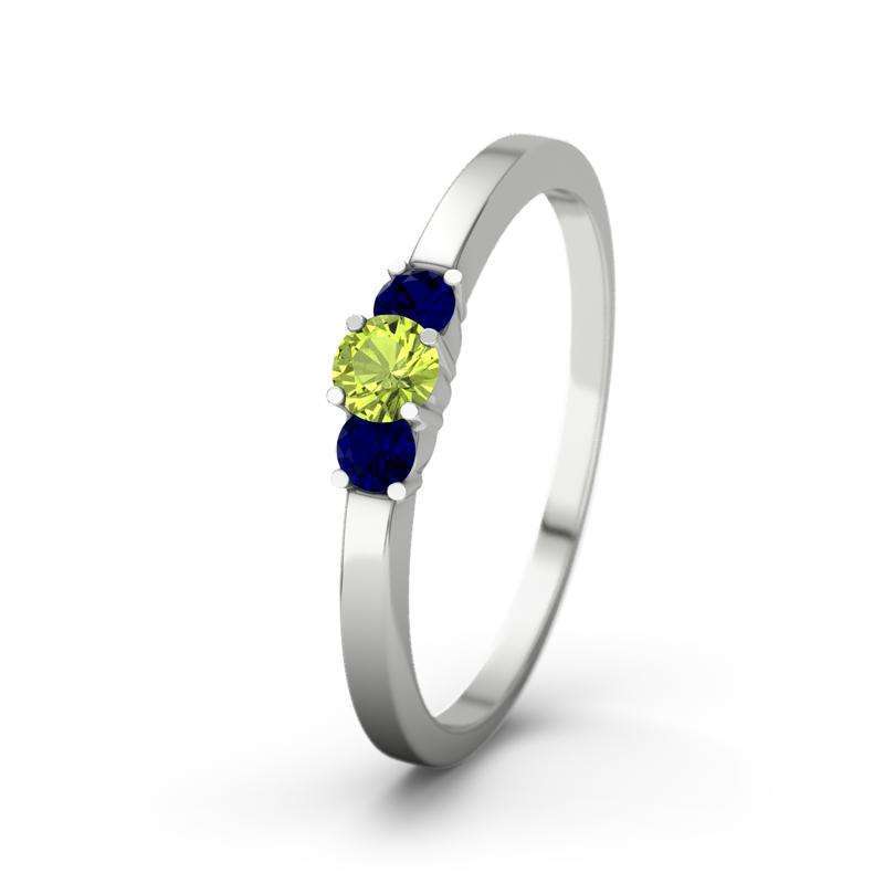 Bild von   peridot weissgoldring shannonjpg | Individuelle 🎁 persönliche 🎁 personalisierte Geschenke bedruckt ▪ bestickt ▪ graviert