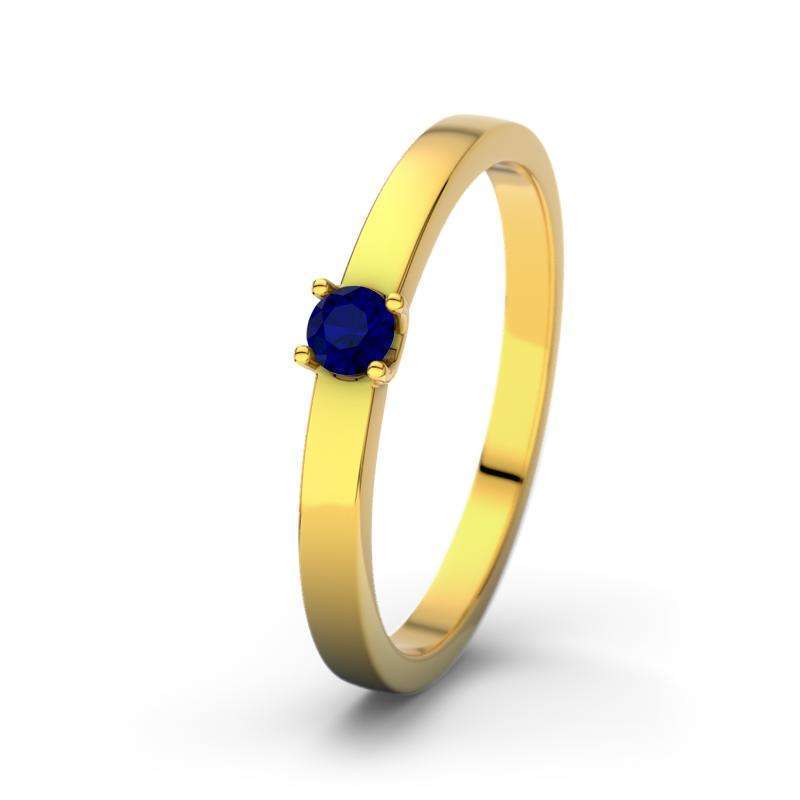 Bild von blauer saphir gelbgoldring yasjpg | Individuelle 🎁 persönliche 🎁 personalisierte Geschenke bedruckt ▪ bestickt ▪ graviert