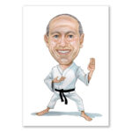 Bild von erstellung karikatur karate spjpg | Individuelle 🎁 persönliche 🎁 personalisierte Geschenke bedruckt ▪ bestickt ▪ graviert