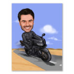 Bild von erstellung karikatur motorradfjpg | Individuelle 🎁 persönliche 🎁 personalisierte Geschenke bedruckt ▪ bestickt ▪ graviert