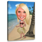 Bild von erstellung karikatur hawaii bejpg | Individuelle 🎁 persönliche 🎁 personalisierte Geschenke bedruckt ▪ bestickt ▪ graviert