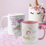 Bild von tasse die schoensten einhoerjpg | Individuelle 🎁 persönliche 🎁 personalisierte Geschenke bedruckt ▪ bestickt ▪ graviert