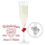 Bild von sektglas rubinhochzeitjpg | Individuelle 🎁 persönliche 🎁 personalisierte Geschenke bedruckt ▪ bestickt ▪ graviert