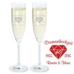 Bild von   sektglas set diamanthochzeitjpg | Individuelle 🎁 persönliche 🎁 personalisierte Geschenke bedruckt ▪ bestickt ▪ graviert