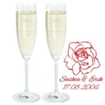 Bild von sektglas set rosenhochzeitjpg | Individuelle 🎁 persönliche 🎁 personalisierte Geschenke bedruckt ▪ bestickt ▪ graviert