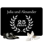 Bild von fussmatte silberhochzeitjpg | Individuelle 🎁 persönliche 🎁 personalisierte Geschenke bedruckt ▪ bestickt ▪ graviert