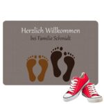 Bild von fussmatte fussabdruck mit fajpg | Individuelle 🎁 persönliche 🎁 personalisierte Geschenke bedruckt ▪ bestickt ▪ graviert