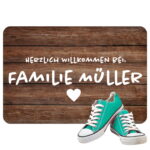 Bild von fussmatte rustikal mit persojpg | Individuelle 🎁 persönliche 🎁 personalisierte Geschenke bedruckt ▪ bestickt ▪ graviert