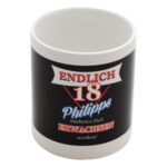 Bild von becher endlich jpg | Individuelle 🎁 persönliche 🎁 personalisierte Geschenke bedruckt ▪ bestickt ▪ graviert