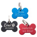 Bild von hundeplakette knochen mit grjpg | Individuelle 🎁 persönliche 🎁 personalisierte Geschenke bedruckt ▪ bestickt ▪ graviert