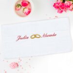 Bild von hochzeitshandtuch eheringejpg | Individuelle 🎁 persönliche 🎁 personalisierte Geschenke bedruckt ▪ bestickt ▪ graviert