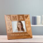 Bild von   bilderrahmen aus holz mit gravjpg | Individuelle 🎁 persönliche 🎁 personalisierte Geschenke bedruckt ▪ bestickt ▪ graviert