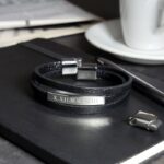 Bild von herrenarmband mit gravur ledjpg | Individuelle 🎁 persönliche 🎁 personalisierte Geschenke bedruckt ▪ bestickt ▪ graviert