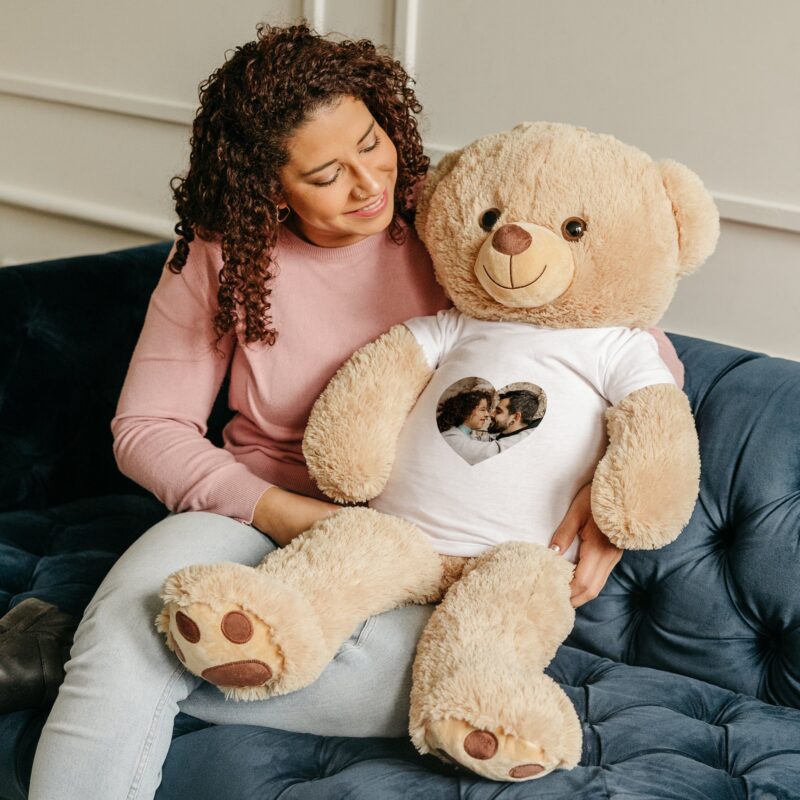 Bild von kuscheltier grosser teddybaejpg | Individuelle 🎁 persönliche 🎁 personalisierte Geschenke bedruckt ▪ bestickt ▪ graviert