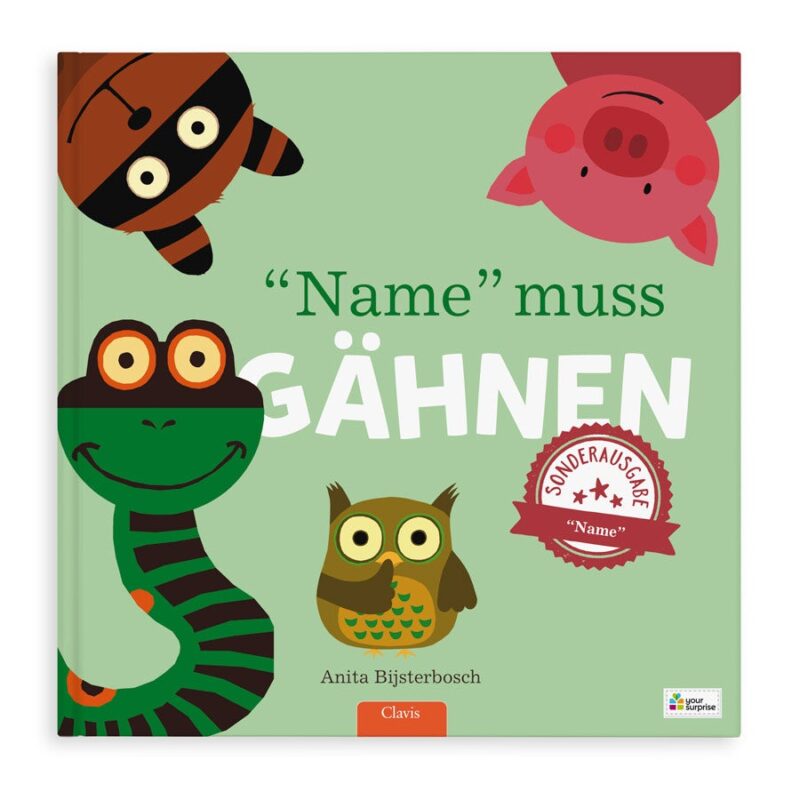 Bild von kinderbuch jeder gaehnt xxjpg | Individuelle 🎁 persönliche 🎁 personalisierte Geschenke bedruckt ▪ bestickt ▪ graviert