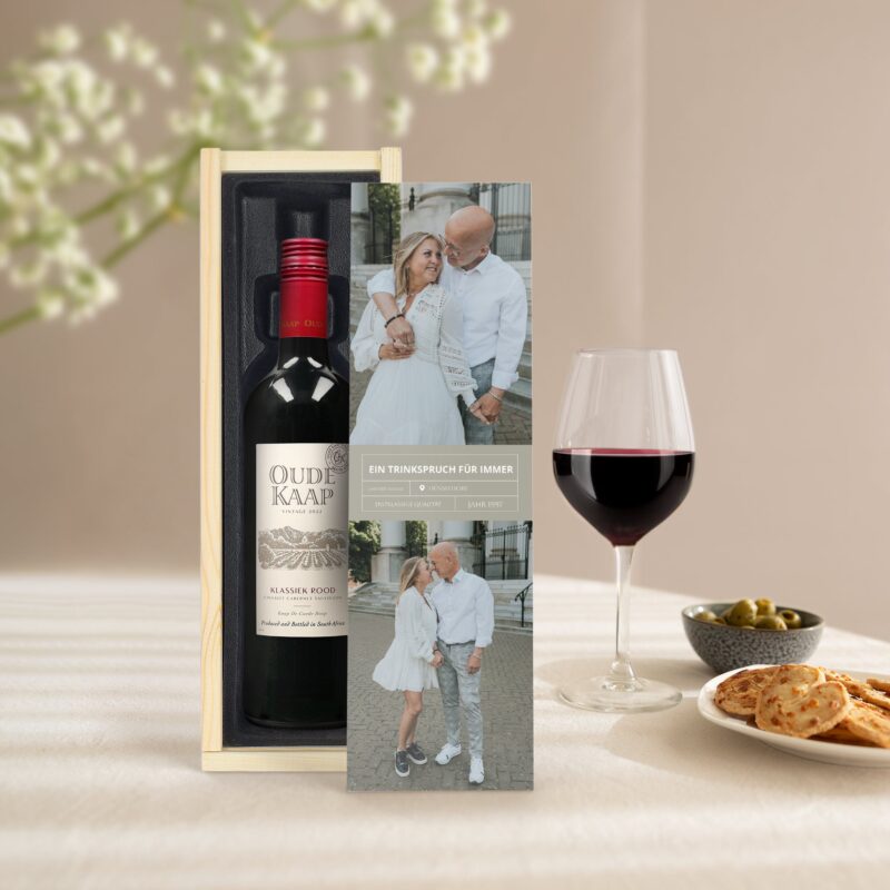 Bild von wein in holzkiste oude kaapjpg | Individuelle 🎁 persönliche 🎁 personalisierte Geschenke bedruckt ▪ bestickt ▪ graviert