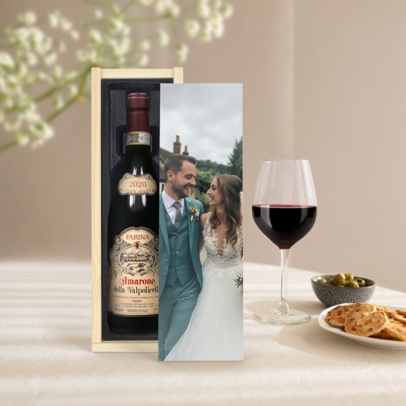 Bild von wein in bedruckter kiste farjpg | Individuelle 🎁 persönliche 🎁 personalisierte Geschenke bedruckt ▪ bestickt ▪ graviert