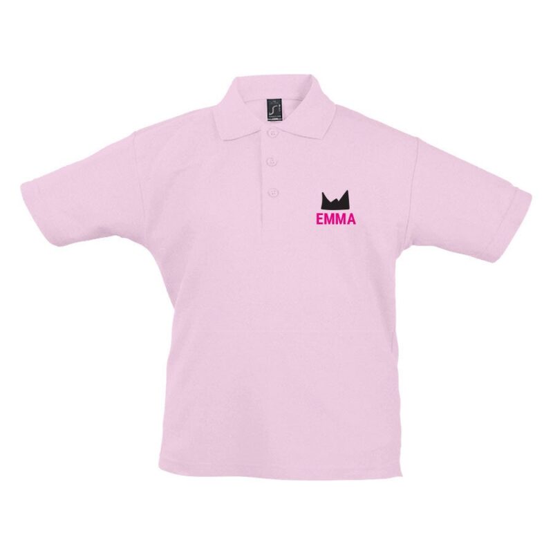 Bild von kinder poloshirt rosa jajpg | Individuelle 🎁 persönliche 🎁 personalisierte Geschenke bedruckt ▪ bestickt ▪ graviert