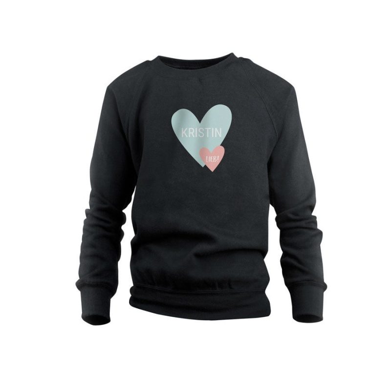 Bild von pullover kind schwarz jpg | Individuelle 🎁 persönliche 🎁 personalisierte Geschenke bedruckt ▪ bestickt ▪ graviert