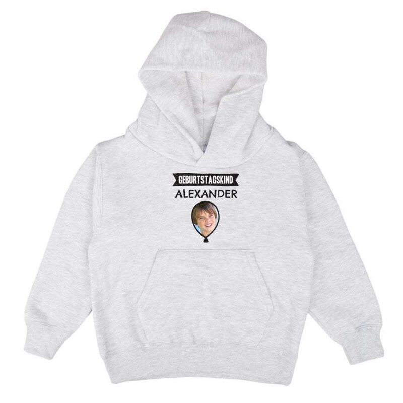 Bild von   hoodie kinder grau jahrjpg | Individuelle 🎁 persönliche 🎁 personalisierte Geschenke bedruckt ▪ bestickt ▪ graviert