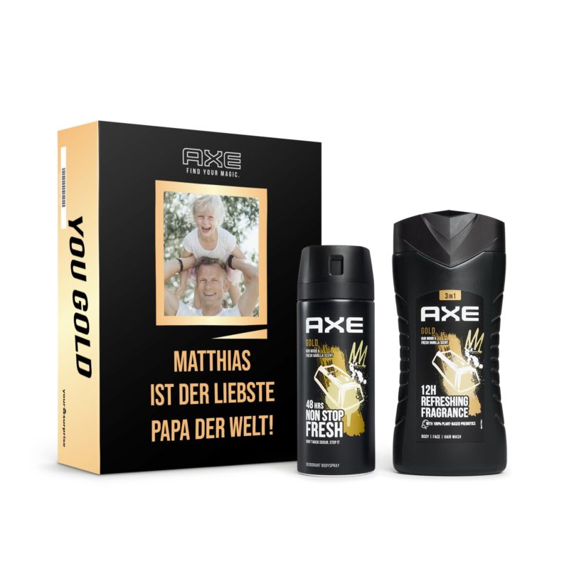 Bild von axe geschenkset duschgel djpg | Individuelle 🎁 persönliche 🎁 personalisierte Geschenke bedruckt ▪ bestickt ▪ graviert