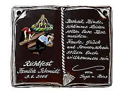 Bild von keramik buch als schild fuer ejpg | Individuelle 🎁 persönliche 🎁 personalisierte Geschenke bedruckt ▪ bestickt ▪ graviert