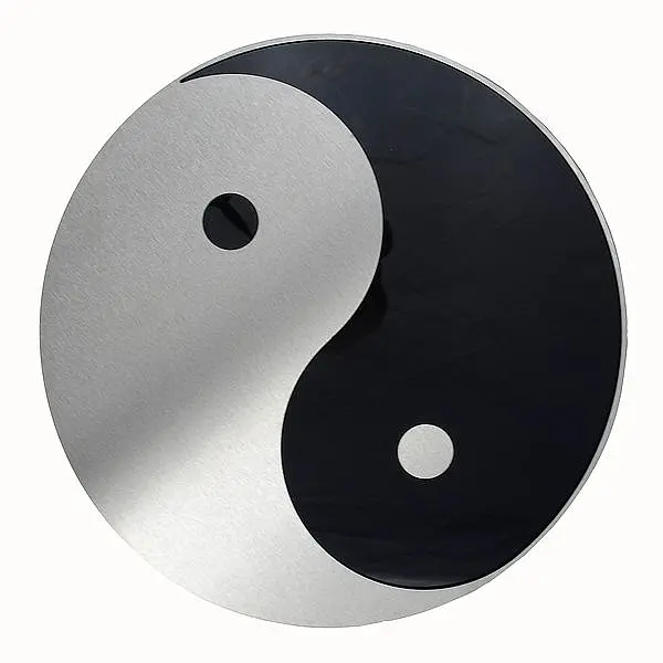 Bild von yin und yang edelstahl dekosjpg | Individuelle 🎁 persönliche 🎁 personalisierte Geschenke bedruckt ▪ bestickt ▪ graviert