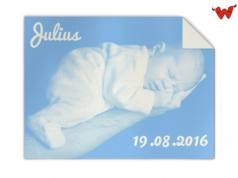 Bild von baby strickdecke mit name undjpg | Individuelle 🎁 persönliche 🎁 personalisierte Geschenke bedruckt ▪ bestickt ▪ graviert