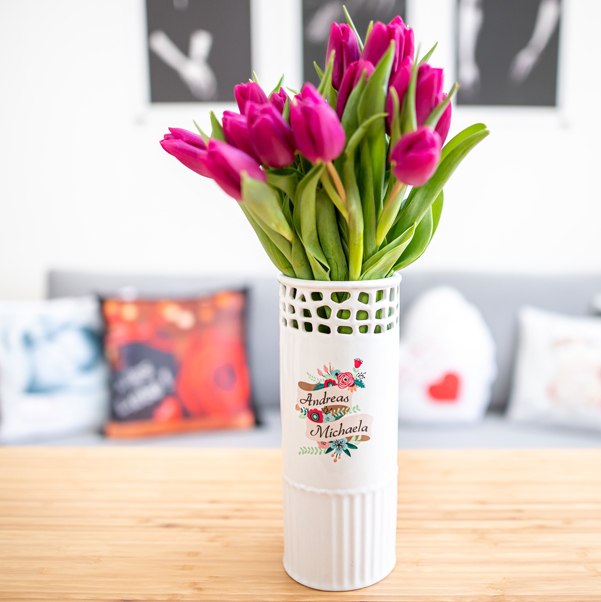 Bild von blumenvasejpg | Individuelle 🎁 persönliche 🎁 personalisierte Geschenke bedruckt ▪ bestickt ▪ graviert