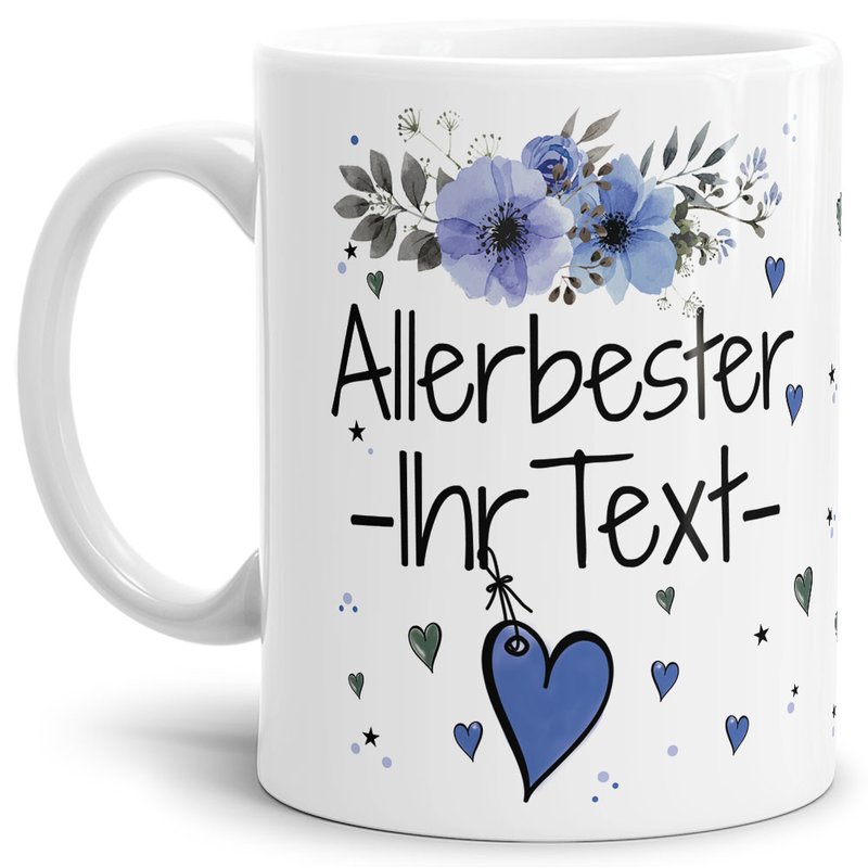 Bild von tasse mit schnem blumenmotivjpg | Individuelle 🎁 persönliche 🎁 personalisierte Geschenke bedruckt ▪ bestickt ▪ graviert