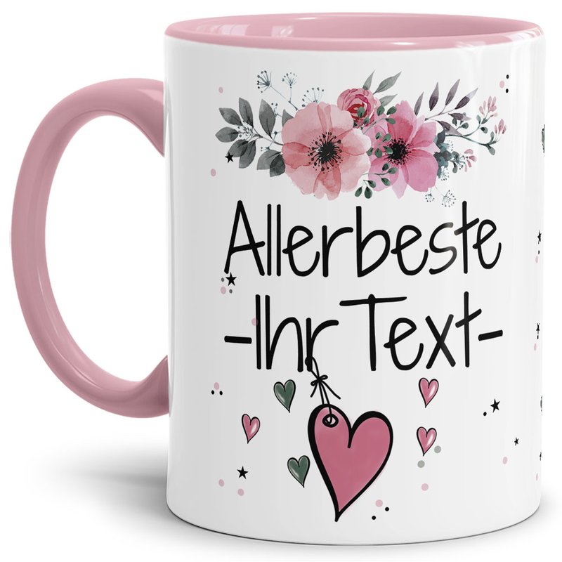 Bild von   tasse mit schnem blumenmotivjpg | Individuelle 🎁 persönliche 🎁 personalisierte Geschenke bedruckt ▪ bestickt ▪ graviert