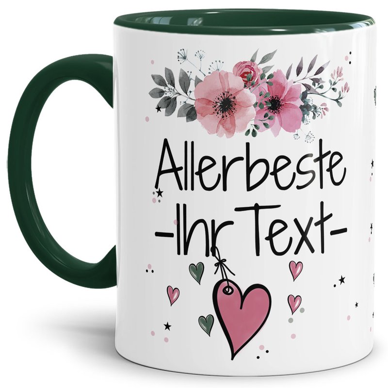 Bild von tasse mit schnem blumenmotivjpg | Individuelle 🎁 persönliche 🎁 personalisierte Geschenke bedruckt ▪ bestickt ▪ graviert