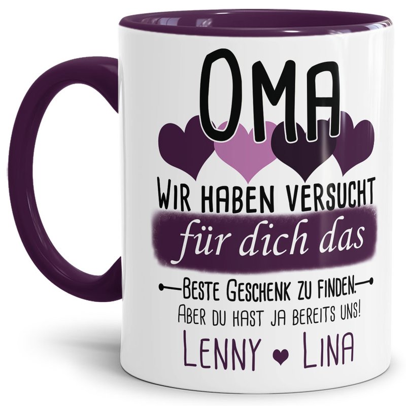 Bild von tasse von wunschnamen fr omajpg | Individuelle 🎁 persönliche 🎁 personalisierte Geschenke bedruckt ▪ bestickt ▪ graviert