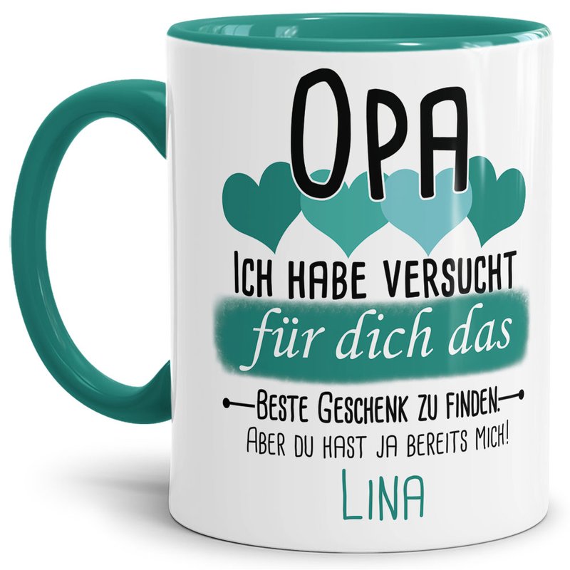 Bild von tasse von wunschname fr opajpg | Individuelle 🎁 persönliche 🎁 personalisierte Geschenke bedruckt ▪ bestickt ▪ graviert