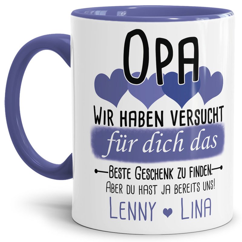 Bild von tasse von wunschnamen fr opajpg | Individuelle 🎁 persönliche 🎁 personalisierte Geschenke bedruckt ▪ bestickt ▪ graviert