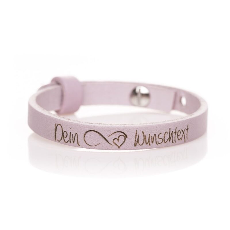 Bild von lederarmband rosa einfach infijpg | Individuelle 🎁 persönliche 🎁 personalisierte Geschenke bedruckt ▪ bestickt ▪ graviert