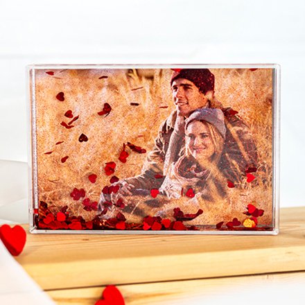 Bild von schuettelrahmen mit glitzerhergif | Individuelle 🎁 persönliche 🎁 personalisierte Geschenke bedruckt ▪ bestickt ▪ graviert