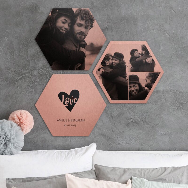 Bild von   hexagon bild alu dibond designjpg | Individuelle 🎁 persönliche 🎁 personalisierte Geschenke bedruckt ▪ bestickt ▪ graviert