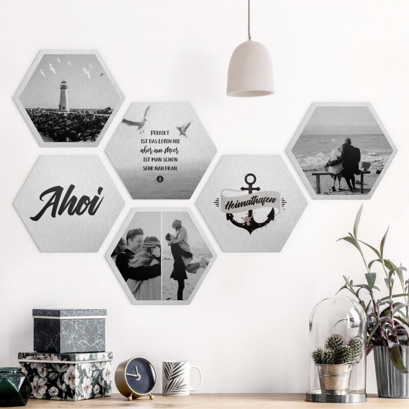 Bild von   hexagon bild alu dibond designjpg | Individuelle 🎁 persönliche 🎁 personalisierte Geschenke bedruckt ▪ bestickt ▪ graviert