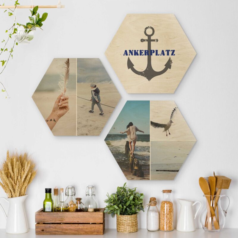 Bild von hexagon bild holz designer mehjpg | Individuelle 🎁 persönliche 🎁 personalisierte Geschenke bedruckt ▪ bestickt ▪ graviert