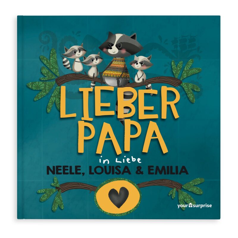 Bild von buch mit namen lieber papajpg | Individuelle 🎁 persönliche 🎁 personalisierte Geschenke bedruckt ▪ bestickt ▪ graviert