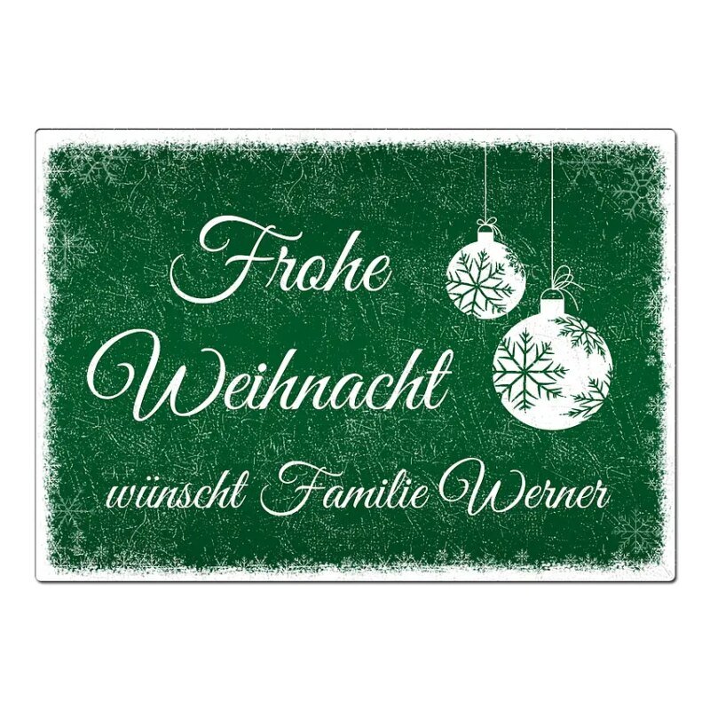 Bild von blechschild schneefloeckchen mjpg | Individuelle 🎁 persönliche 🎁 personalisierte Geschenke bedruckt ▪ bestickt ▪ graviert