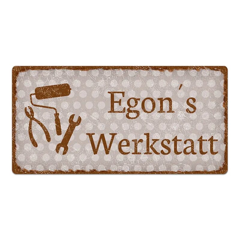 Bild von dekoschild puenktchen mit wunsjpg | Individuelle 🎁 persönliche 🎁 personalisierte Geschenke bedruckt ▪ bestickt ▪ graviert